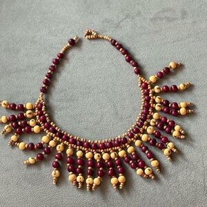Showstopper statement necklace from Brazilian açaí seeds by indigenous women